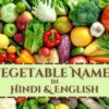 Learn 100 Vegetables Name in Hindi and English – सब्जियों के नाम